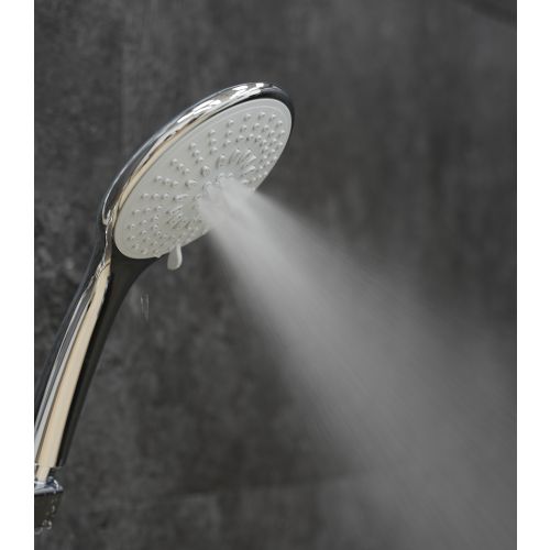 Shower set: chrome bar, shower 5 functions, hose