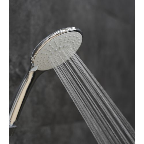 Shower set: chrome bar, shower 5 functions, hose