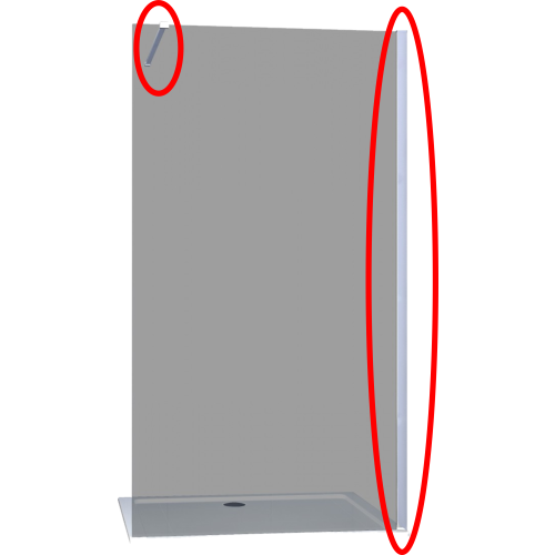 Stenski profil + stabilizator krom 3,5cm