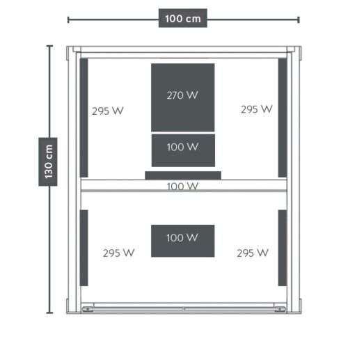 CARBON 1 infrared cabin 1 pers. 100x130x195cm