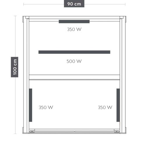 RUBY 1 Infrarotkabine 1 Pers. 90x100x195 cm