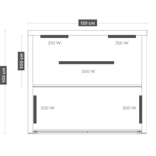 RUBY 2 infrared cabin 2 people 120x100x195 cm