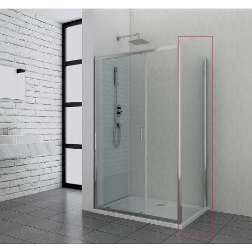 Fixglas 90cm chrom 88,5-90x195cm