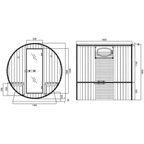 BERGEN outdoor sauna 3-4 people