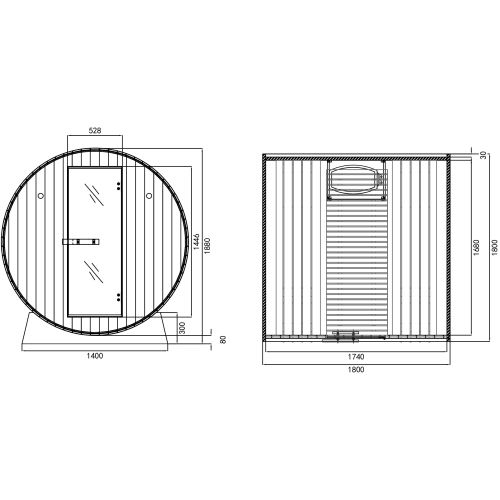 TROMSÖ Outdoor Sauna 5-6 Personen