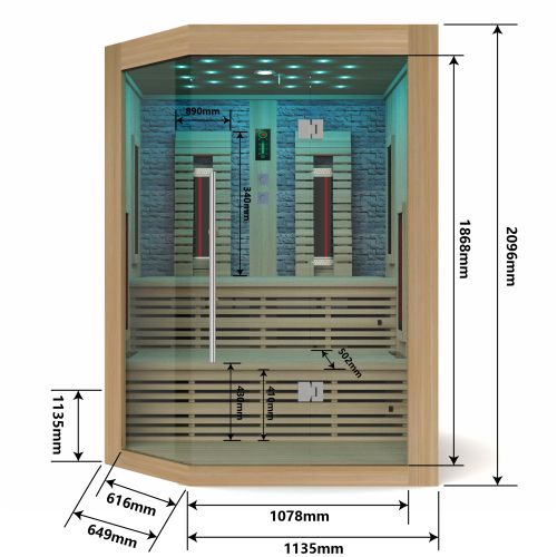 KIRUNA infrardeča kabina za 3-4 osebe
