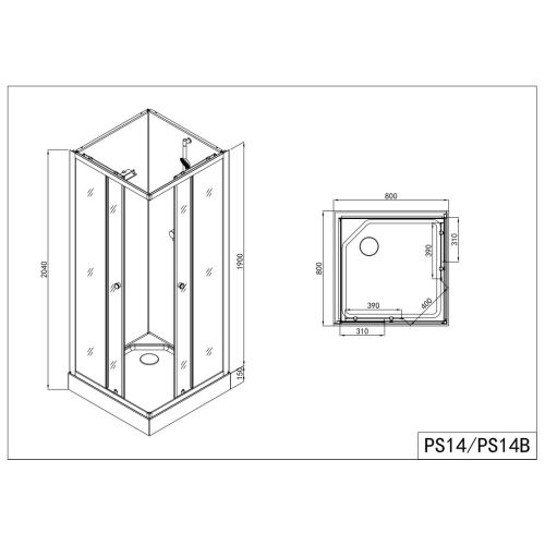 Komplettdk FORTE 1 80x80x203cm