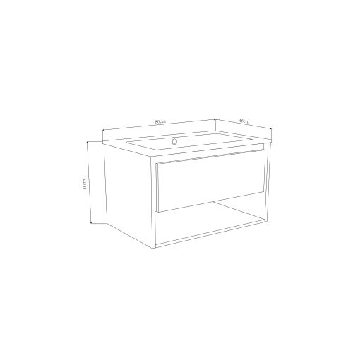 SOHO BZ base cabinet 80x46cm white