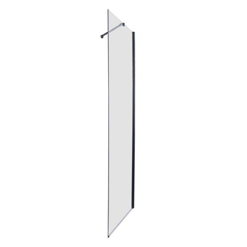 Glass fixed part black matt 95-97x195cm