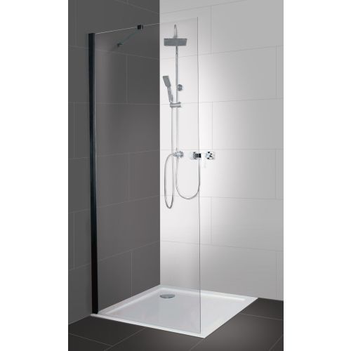 Glasfixteil schwarz matt 65-67x195cm